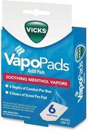 Vicks VapoPads Refill Pads Soothing Menthol Vapors VSP-19 - 6 Pads