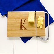 Cathy's Concepts Personalized Bamboo Cheese Slicer, Letter A N64