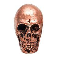 METAL SKULL KNOB .875 x1.5x1.75 +Screw (4, Silver) N2