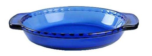 Anchor Ovenware Blue Deep Pie Plate 9" Diameter 1 Qt.