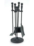 5 Piece Mini Fireplace Tools - Black