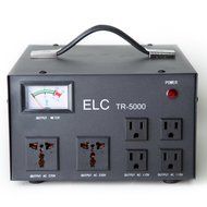 ELC TR-5000 5000 Watt Voltage Regulator with Transformer - Step Up/Down - 110V/220V - Circuit Breaker Protection N2