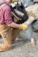 Firewood Carrier with Shoulder Strap Designed for Easier Loading of Large Loads with Less Debris on You and Your... N3