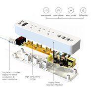 [New] Outtek 6-Outlet Fireproof Surge Protector 1625W/13A with 6 USB Ports (5V/2.4A*2 and 5V/1A*4) Charging Station...