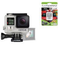 GoPro Hero4 Hero 4 12MP Full HD 4K 15fps 1080p 60fps Built-In Wi-Fi Waterproof Wearable Camera Silver Adventure... N29