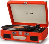 Crosley CR8005C-NV Cruiser II Portable Battery Powered 3-Speed Turntable, Navy N9