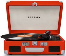 Crosley CR8005C-NV Cruiser II Portable Battery Powered 3-Speed Turntable, Navy N10