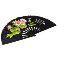 Chinese Kung Fu Tai Chi Fan Arts Dance/Practice Performance Bamboo Folding Fan (Dragon And Phoenix blue background) N22