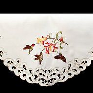 19" X 90" Wide Fireplace Mantel Scarf with Hummingbird and Hibiscus Flowers