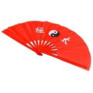 Chinese Kung Fu Tai Chi Fan Arts Dance/Practice Performance Bamboo Folding Fan (Dragon And Phoenix blue background) N28