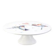 Big Sky Carvers Hummingbird Cake Plate, 12-Inch, Multicolor