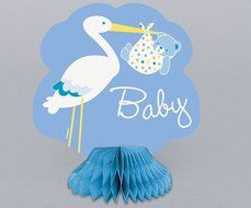 Blue Stork Boy Baby Shower Cupcake Kit for 24 N5