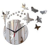 EverTrust(TM) New Wall Stickers Home Decoration Diy 3d Acrylic Mirror Clock Wall Clocks Horloge Watch Quartz Living... N4