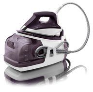 Rowenta DG8520 Perfect Steam 1800-Watt Eco Energy Steam Iron Station Stainless Steel Soleplate, 400-Hole, Purple N5