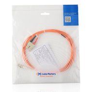 Cable Matters 10Gb 40Gb Multimode OM3 Duplex 50/125 OFNP Fiber Patch Cable LC to LC - 10m N72