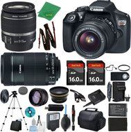 Canon Rebel T6 Camera + 18-55mm IS + 55-250mm STM + 2pcs 16GB Memory + Case + Memory Reader + Tripod + ZeeTech...