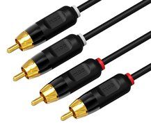 RCA Cable, iXCC 2pc 6ft Dual Shielded Gold-Plated RCA Male to RCA Male Stereo Audio Cable Connectors