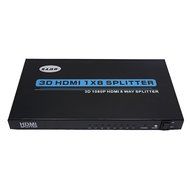 ZAMO 1x4 4 Ports Hdmi Powered Splitter for Full Hd 1080p &amp; 3d Support (One Input to Four Outputs)