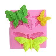 Butterfly Assortment 3 Cavity Silicone Mold for Fondant, Chocolate, Crafts N2