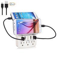Cable Matters 3-Outlet Power Surge Protector with 4 USB Charging Ports and Micro-USB Charging Cables N9