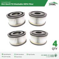 Dirt Devil F15 Washable HEPA Filter - 2 Pack - Fits all Dirt Devil Quick Vac Models - Similar to part # 1-SS0150... N4