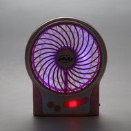 Efluky Mini USB 3 Speeds Rechargeable Portable Table Fan, 4.5-Inch, Black N8