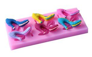 Fashionclubs Silicone 3D High Heel Chocolate Mold Candy Making Kit Fondant Shoe Molds