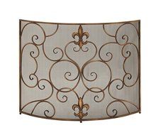 Benzara Exquisitely Designed Metal Fire Screen