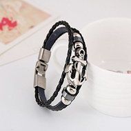 Beautiful Punk Unisex Women Men Wristband Metal Studded Leather Bracelet Great