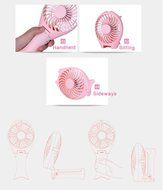 Niceshop Handfan Rechargeable Fans Portable Battery Fan USB Mini Foldable Personal Cooling with Umbrella Hanging... N11