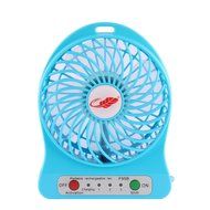 Luowan 4-inch Vanes 3 Speeds Mini Portable USB Fan with 18650 lithium-ion Rechargeable Battery or Electric-Powered...