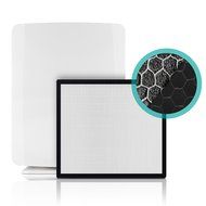 Alen BreatheSmart FIT50 Customizable Air Purifier with HEPA-Pure Filter for Allergies and Dust (White, 1-Pack) N19