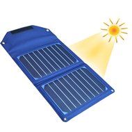 Solar Charger , 10Watts Outdoor Battery Foldable Pack with 8000mAh External Power Bank W/LED Torch for iPhone... N3