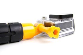DURAGADGET Limited Edition, Waterproof Hand Grip Pole / Monopod with Wrist Strap in Black &amp; Yellow - Compatible... N69