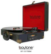 Boytone BT-101TBBK 5 in 1 Briefcase Record Player AC-DC Built in Rechargeable Battery, with 2 Stereo Speakers... N6