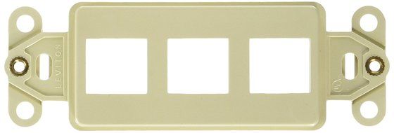 LEVITON 41643-T 3-Port QuickPort Decora Platform, Light Almond N17