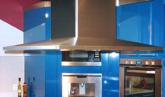 Faber DIAMIS36SS: 36" x 28" Stainless Diamante Isola Island Hood