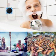 TIVDIO P-4906 Portable IPX7 Waterproof Shower Speaker with Bluetooth AUX input Built-In Microphone for Smartphone... N9