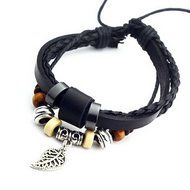 Fashion Hamsa Kabbalah Leather Bracelet Handmade Jewelry Cuff Women Men Faith