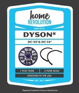 Dyson DC07 DC-07 Home Revolution Brand Replacement Post Motor Allergy HEPA Filter and 2 Seals; Compare With All... N2