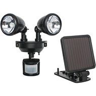 New MAXSA INNOVATIONS 44215 Solar-Powered Dual-Head LED Security Spotlight (Black)