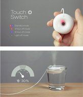 LOHOME USB Mist Maker, Mini Portable USB Donut-shaped Floating Humidifier Aroma Diffuser Air Purifier Humidifier... N4