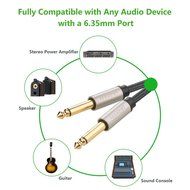 Ugreen Gold Plated Premium 6.35mm Mono Jack 1/8" TS Cable Unbalanced Guitar Patch Cords/Instrument Cable Male... N3