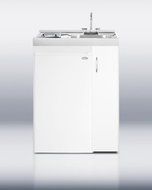 Summit C301GLASS: 30 inch wide All-In-One Combination Kitchen with two smoothtop electric burners, manual defrost... N2