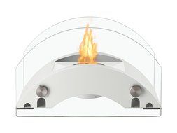 Ignis Portable Tabletop Ventless Bio Ethanol Fireplace - Harbor (White) N9