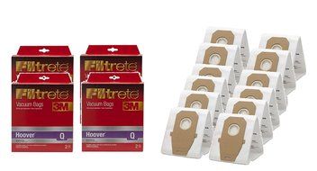 12 Hoover Type Q 3M Filtrete Synthetic HEPA Cloth Upright Vacuum Bags, fits AH10005, 12 Bulk Package.