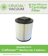 Replacement Cartridge Filter Fits Craftsman Wet/Dry Vac 5, 6, 8, 9, 12, 14, 16, 20 &amp; 32 Gallons, Compare to Part...