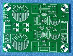 Electronics-Salon 1PCS Voltage Regulator PCB for LM317 LM337 or 78xx 79xx IC
