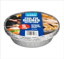 bs 2 X 5 Pack Silver Foil Baking Cooking Round Pie Dishes With Lid