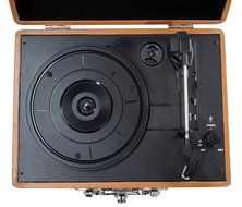 PYLE PVTT2UGR Retro Belt-Drive Turntable with USB-to-PC Connection with Built-In Rechargeable Battery (Gray) N8